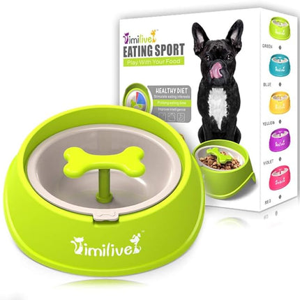 Anti Choke & Bloat Slow Eating Frenchie Bowl - Green - Frenchie Complex Shop