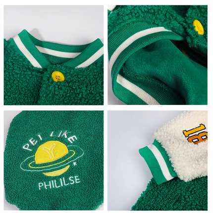 Baseball French Bulldog Sweater Jacket - Frenchie Complex Shop