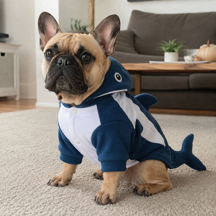 Blue Shark Frenchie Costume
