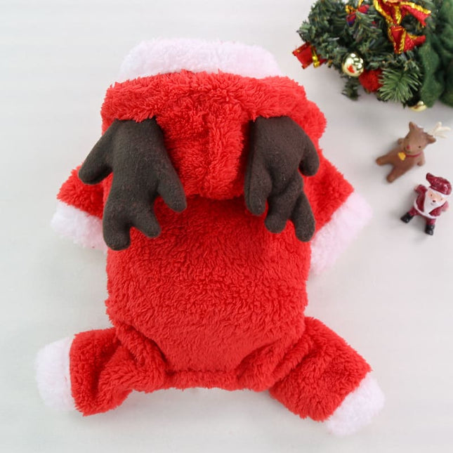 Christmas Reindeer French Bulldog Costume - Red / XS - Frenchie Complex Shop