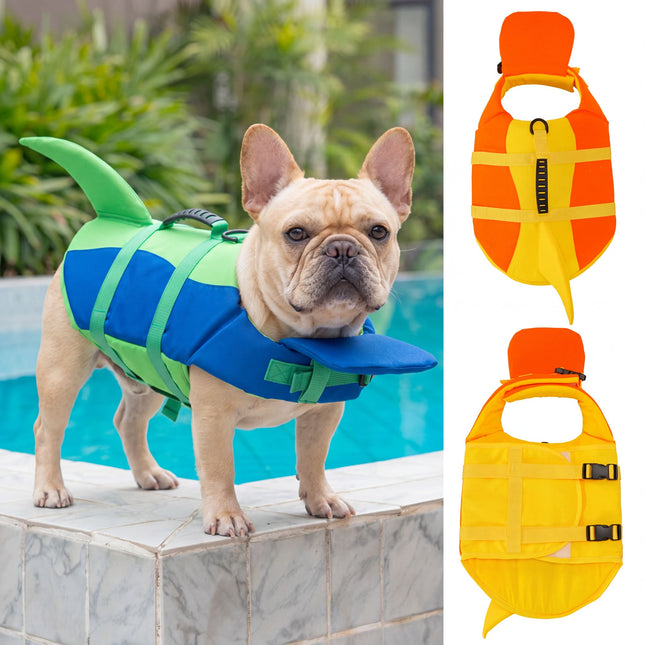 Cute Shark Frenchie Life Swimming Vest - Blue / XS - Frenchie Complex Shop