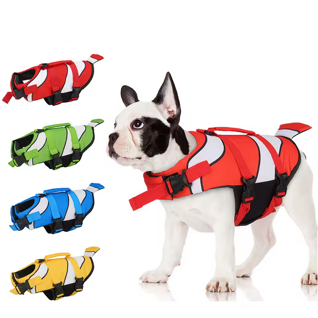 Fish French Bulldog Life Jacket - Green / XS - Frenchie Complex Shop