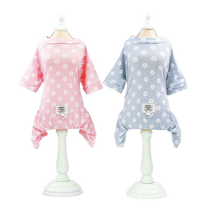 Flower French Bulldog Pajama - Pink / S - Frenchie Complex Shop