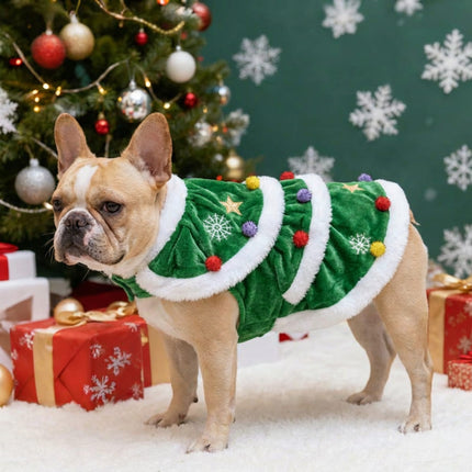 French Bulldog Christmas Dress Costume - Christmas tree style / XS - Frenchie Complex Shop