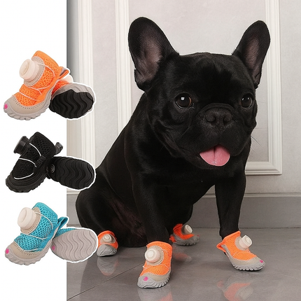 French Bulldog Mesh Sneakers - Orange / 3 - Frenchie Complex Shop