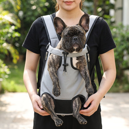 French Bulldog Backpack - Denim Gray