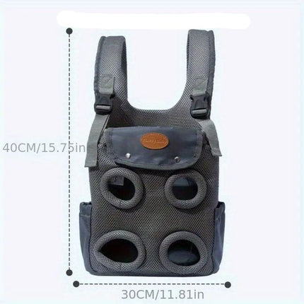 French Bulldog Chest Backpack Carrier - Grey - Frenchie Complex Shop