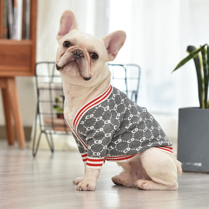French Bulldog Thick Knit Sweater - Grey / S - Frenchie Complex Shop