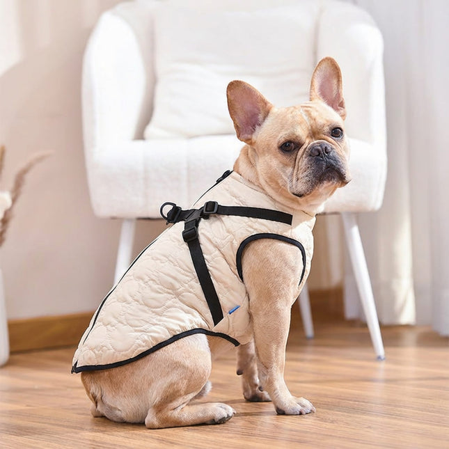 Frenchie Winter Harness Jacket - White / XS - Frenchie Complex Shop