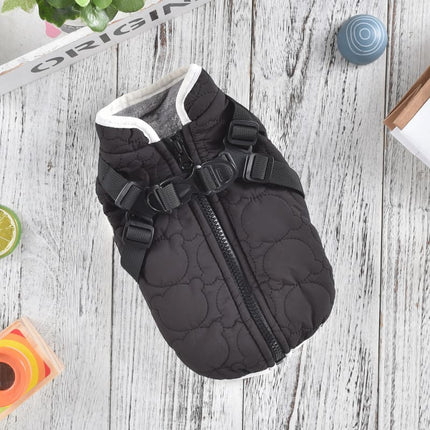 Frenchie Winter Harness Jacket - black / XS - Frenchie Complex Shop