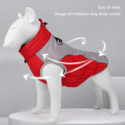 French Bulldog Winter Coat – Warm Padded Dog Jacket - Red / XL - Frenchie Complex Shop