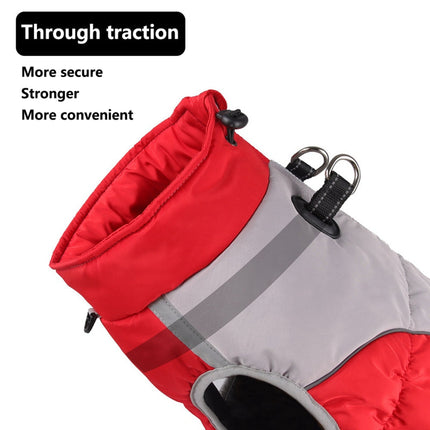 French Bulldog Winter Coat – Warm Padded Dog Jacket - Red / XL - Frenchie Complex Shop