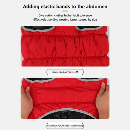 French Bulldog Winter Coat – Warm Padded Dog Jacket - Red / XL - Frenchie Complex Shop