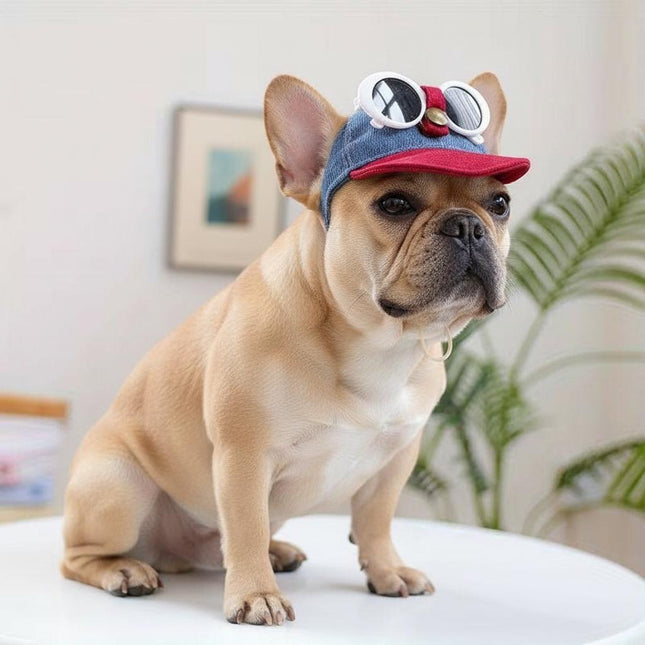 Funny Sunglasses French Bulldog Cap