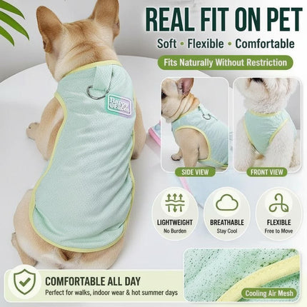 Happy Faces™ French Bulldog Cooling Vest - Green / XS - Frenchie Complex Shop