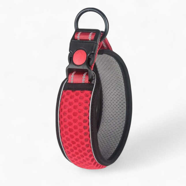 French Bulldog Reflective Collar - Red / XS - Frenchie Complex Shop