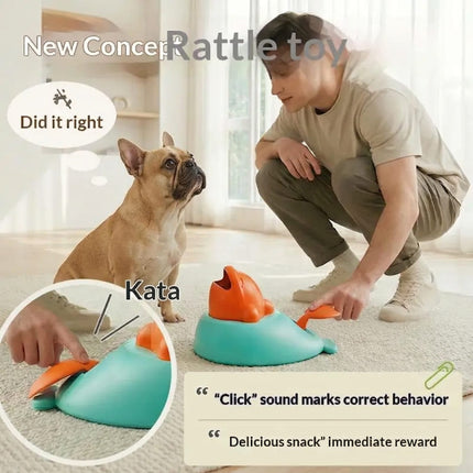 Interactive French Bulldog Toy – Puzzle Feeder & Treat Dispenser for Slow Eating - Blue - Frenchie Complex Shop