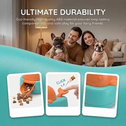 Interactive French Bulldog Toy – Puzzle Feeder & Treat Dispenser for Slow Eating - Blue - Frenchie Complex Shop