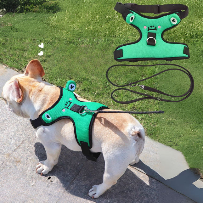 No-Pull Frog Harness for French Bulldogs - Green / XS - Frenchie Complex Shop
