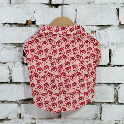 Flower Hawaiian French Bulldog Shirt - Rose strawberry bear / XL - Frenchie Complex Shop