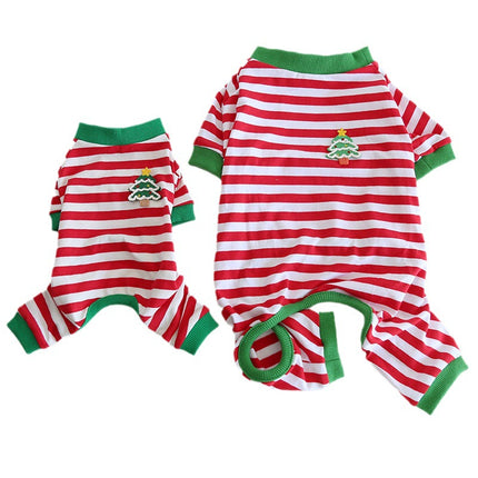 StripeNap French Bulldog Pajamas - Red / XS - Frenchie Complex Shop