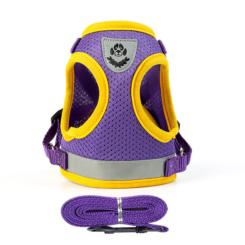 French Bulldog Harness Vest & Leash Set - Purple / XS - Frenchie Complex Shop