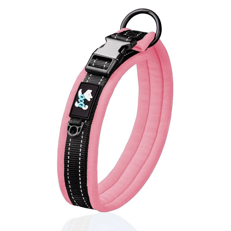 Reflective French Bulldog Collar - Pink / S - Frenchie Complex Shop