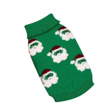 Christmas Warm French Bulldog Sweater - Green / S - Frenchie Complex Shop