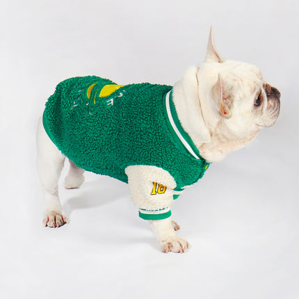Baseball French Bulldog Sweater Jacket - Frenchie Complex Shop