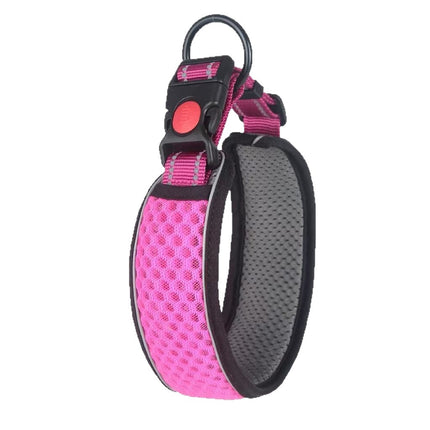 French Bulldog Reflective Collar - Pink / XS - Frenchie Complex Shop