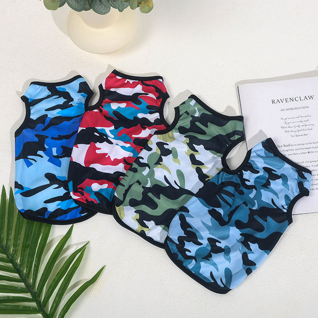 Camouflage French Bulldog Summer Vest - Green / XS - Frenchie Complex Shop