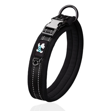 Reflective French Bulldog Collar - Black / S - Frenchie Complex Shop