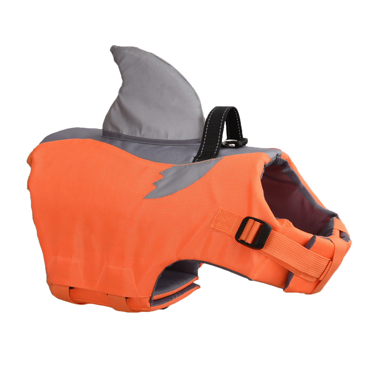 Shark Fin Frenchie Life Jacket - M / Orange - Frenchie Complex Shop