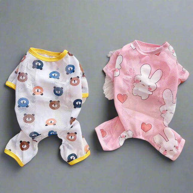 Breathable French Bulldog Pajamas - White / XS - Frenchie Complex Shop