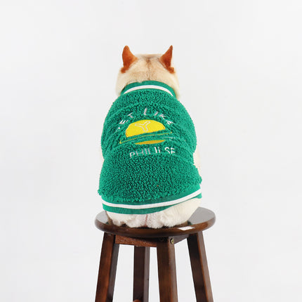 Baseball French Bulldog Sweater Jacket - Frenchie Complex Shop
