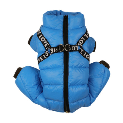 Outdoor Warm French Bulldog Jacket - Blue / No. 10 - Frenchie Complex Shop