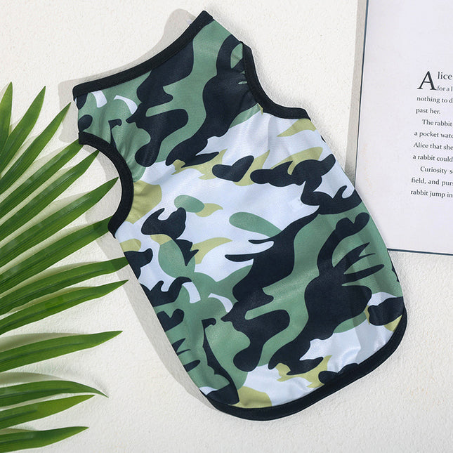 Camouflage French Bulldog Summer Vest - Green / XS - Frenchie Complex Shop