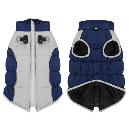 French Bulldog Winter Coat – Warm Padded Dog Jacket - Navy blue / XL - Frenchie Complex Shop