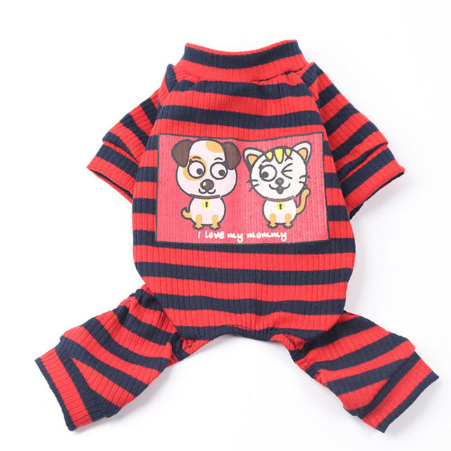 French Bulldog Jumpsuit Pajamas - Red / XS - Frenchie Complex Shop