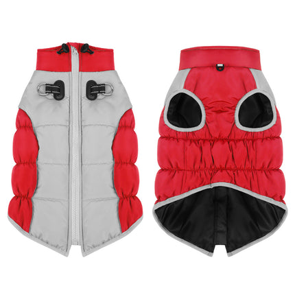 French Bulldog Winter Coat – Warm Padded Dog Jacket - Red / XL - Frenchie Complex Shop