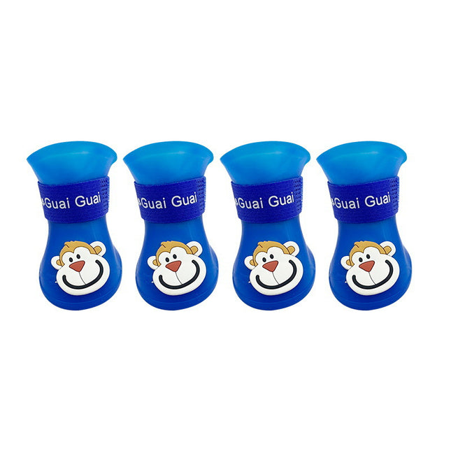 Silicone French Bulldog Boots - Blue / S - Frenchie Complex Shop