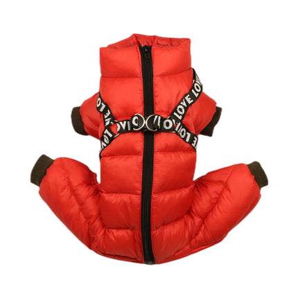 Outdoor Warm French Bulldog Jacket - Red / No. 10 - Frenchie Complex Shop