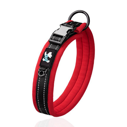 Reflective French Bulldog Collar - Red / S - Frenchie Complex Shop