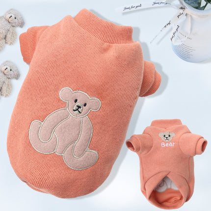 Bear French Bulldog Sweaters - Orange / S - Frenchie Complex Shop