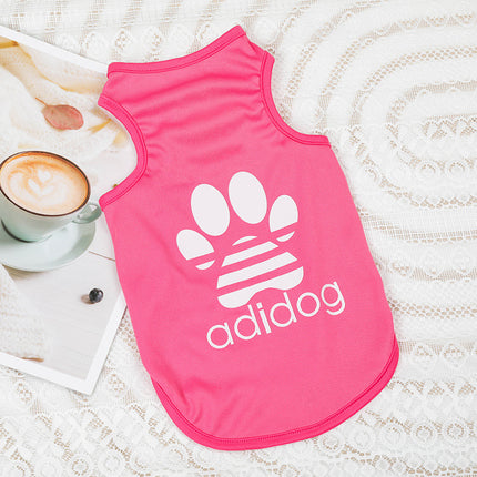 Adidog French Bulldog Shirt Vest - Rose red / M - Frenchie Complex Shop