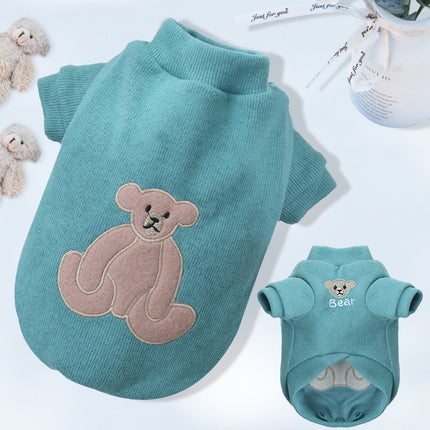 Bear French Bulldog Sweaters - Light Blue / S - Frenchie Complex Shop