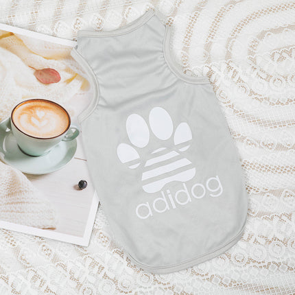 Adidog French Bulldog Shirt Vest - Grey / M - Frenchie Complex Shop