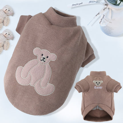Bear French Bulldog Sweaters - Brown / S - Frenchie Complex Shop
