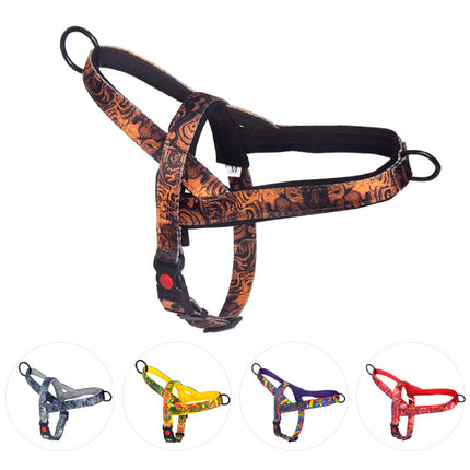 Print No Pull Frenchie Harness - Red / S - Frenchie Complex Shop