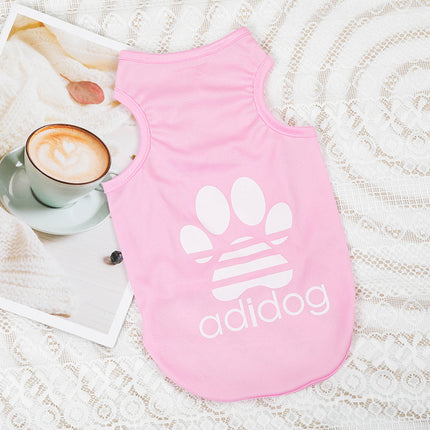 Adidog French Bulldog Shirt Vest - Pink / XS - Frenchie Complex Shop